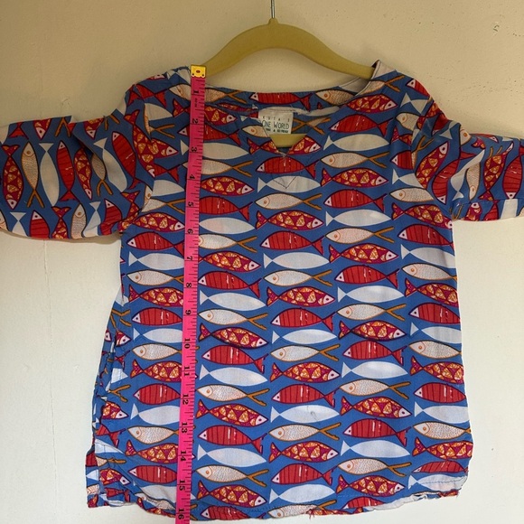 Sister & Me Matching Colorful Fish Print Cover ups Size xsmall & medium. - Picture 15 of 15